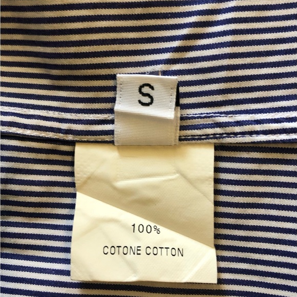 Golden Goose Blue & White Striped Button-Up LongSleeve Shirt,Size-Small - Picture 7 of 10